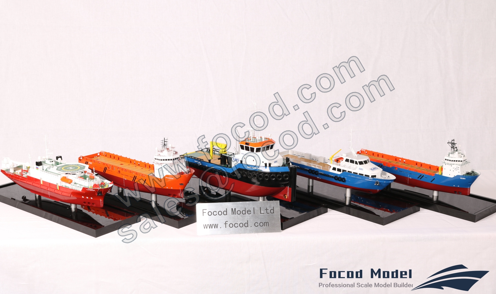 customized model of five 40cm ship models
